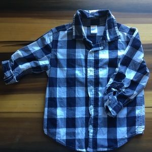 Gymboree XS (3-4) plaid button down shirt